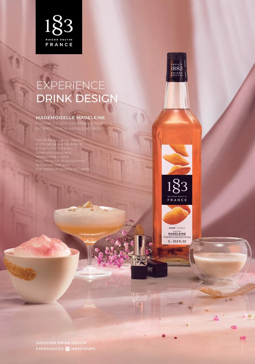 1883 MAISON ROUTIN French Madeleine Syrup - 1L Bottle | Vegan Friendly | Natural Cane Sugar 5