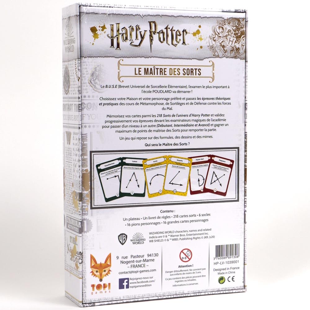 Topi Games Harry Potter Spell Master Card & Memory Game | 218 Spells | Ages 7+