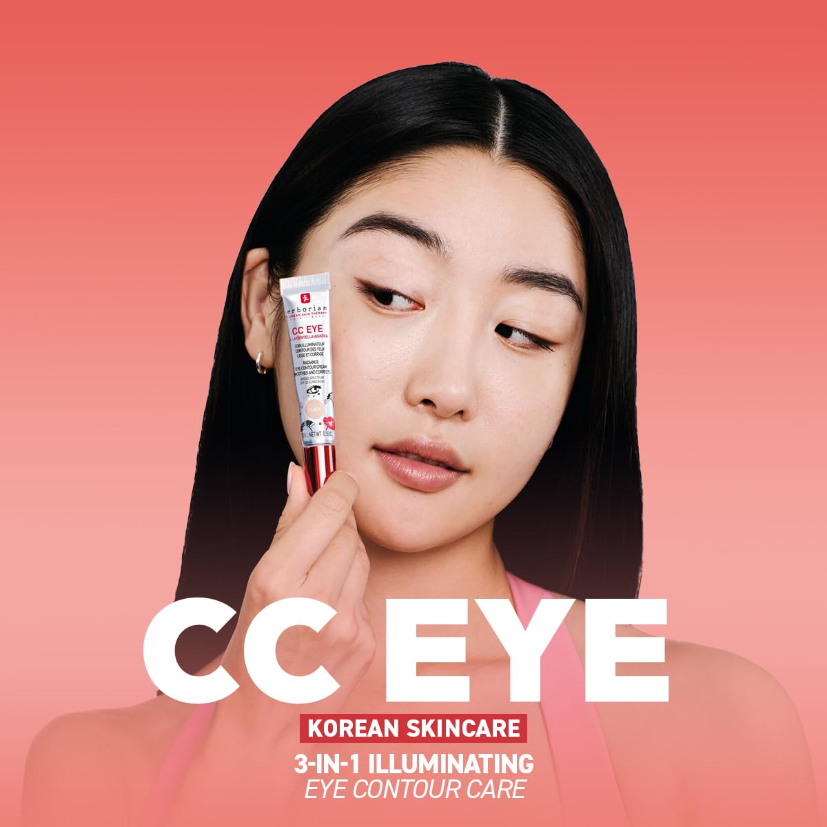 Erborian CC Eye Cream SPF 20 - Illuminating, Moisturizing, Correcting Tinted Eye Cream for Fair Skin, 10 ml