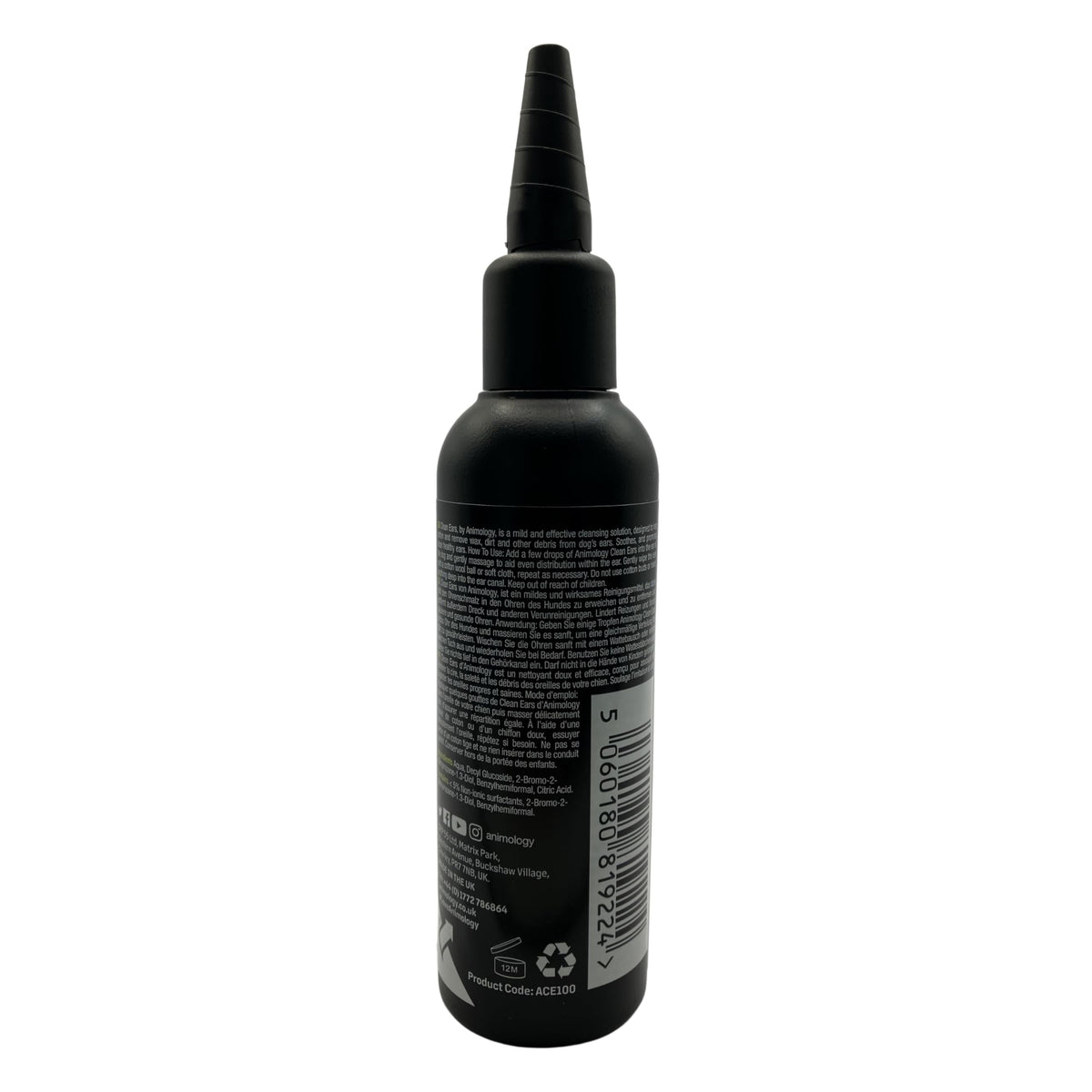 Animology Clean Ears Dog Ear Cleaning Solution - 100ml, Vegan