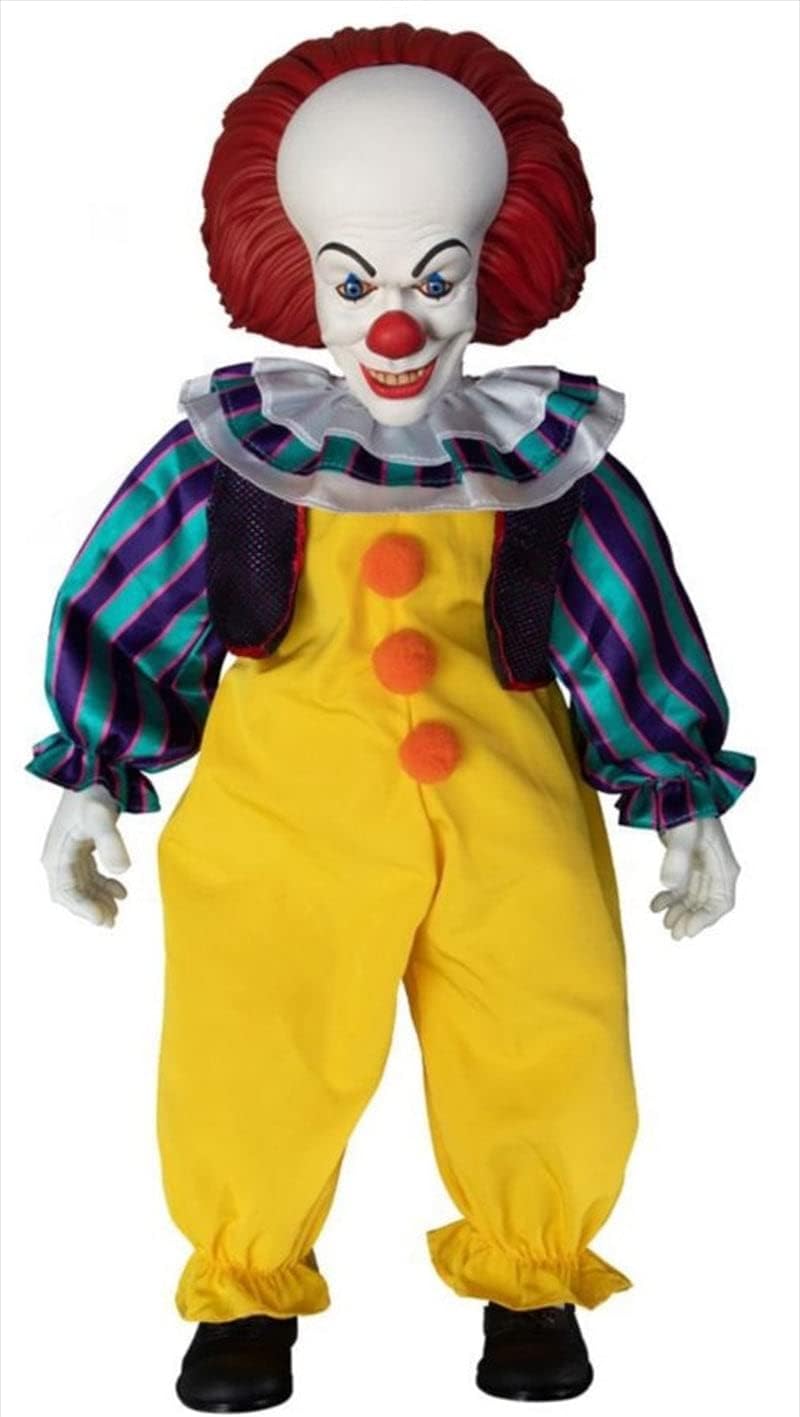 Mezco Designers Series - Roto Plush IT (1990): Pennywise - 18" Collectible Horror Plush for Ages 15+