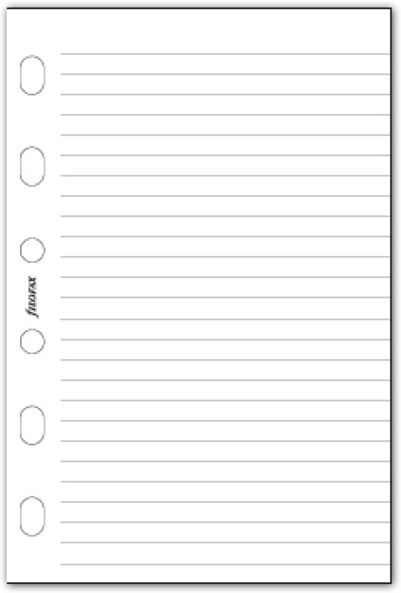 Filofax Pocket White Ruled Notepad
