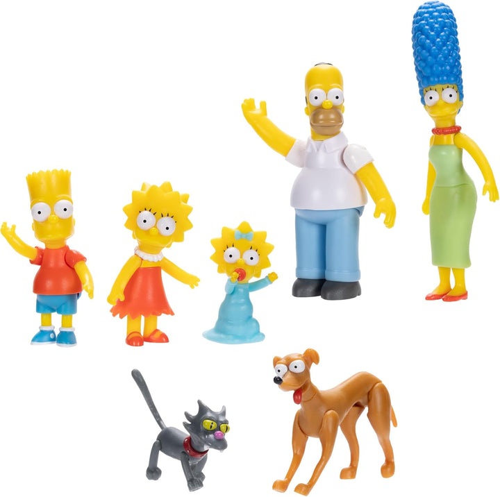 The Simpsons 2.5" Action Figure Scaled Multipack - Family Set with Pets for Ages 4+