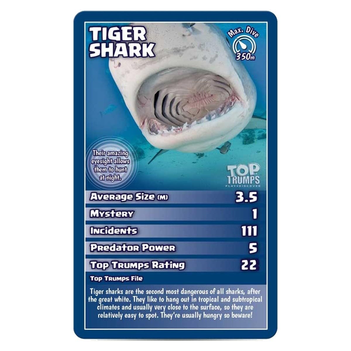 Top Trumps Sharks Classics Card Game - Entertaining Educational Game | Portable Plastic Case | Multicolor 3
