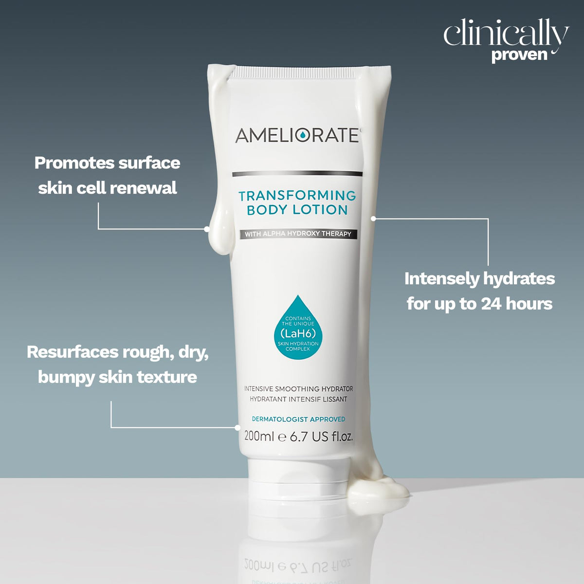 AMELIORATE Transforming Body Lotion - Exfoliates & Hydrates Rough, Bumpy Skin | 200 ml