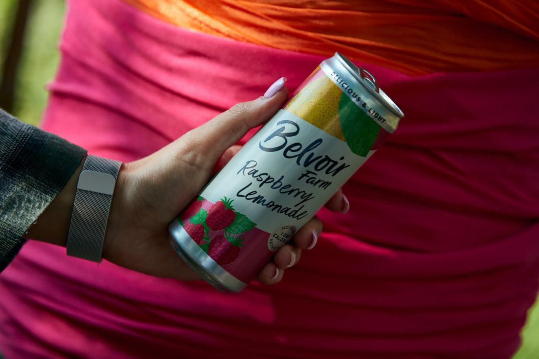 Belvoir Farm - Raspberry Lemonade Sparkling Drink (330ml Can)
