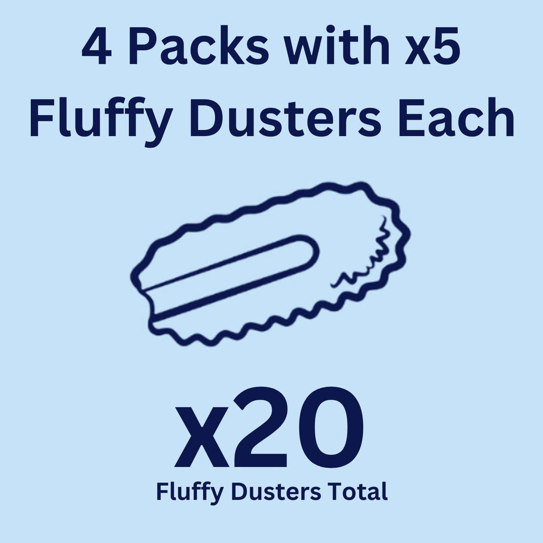 Pledge - Fluffy Duster Refills for Effective Dusting, Pack of 20 (4x5)