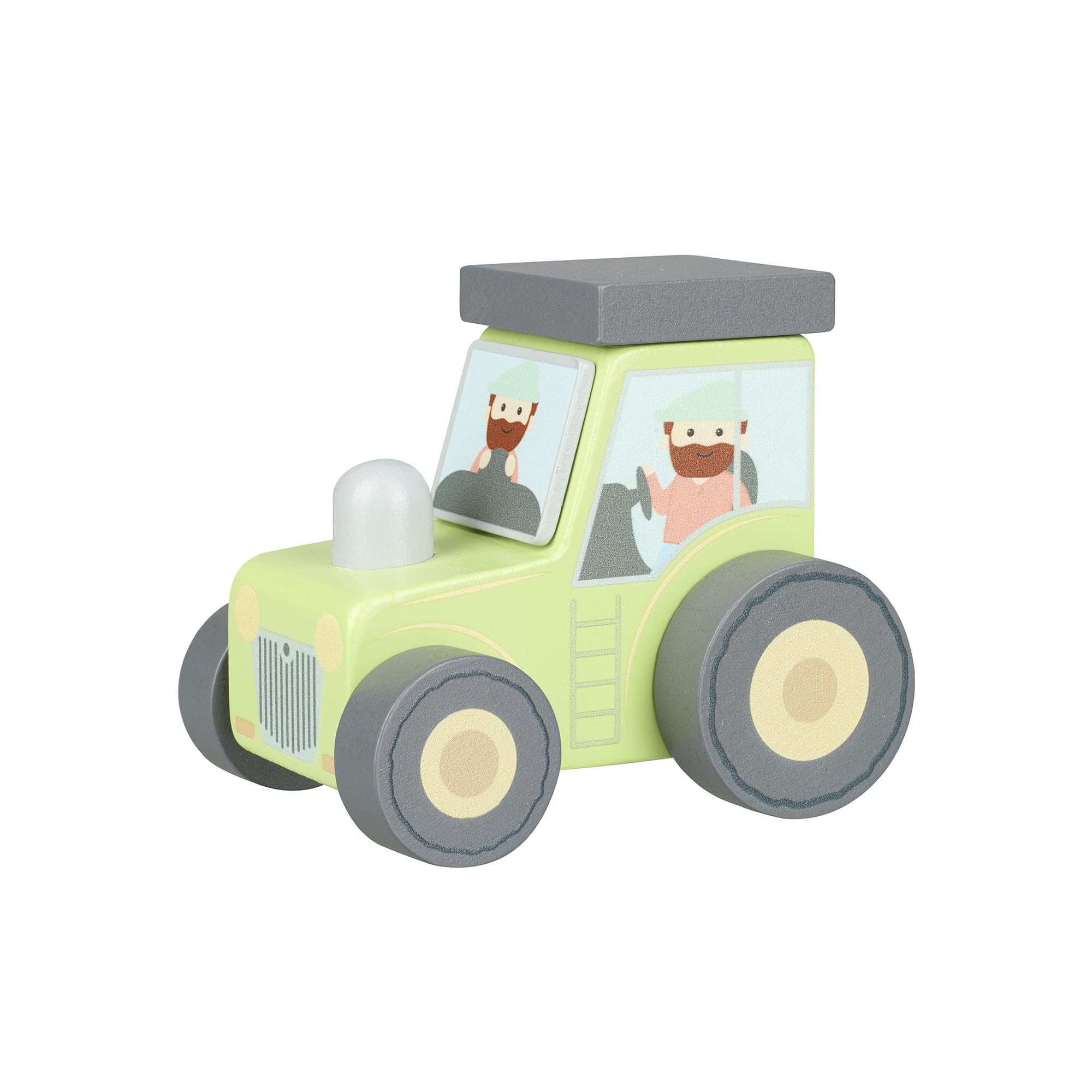 Orange Tree Toys Wooden Tractor - Educational Motor Skills Toy | Suitable from 12 Months | FSC Certified Wood