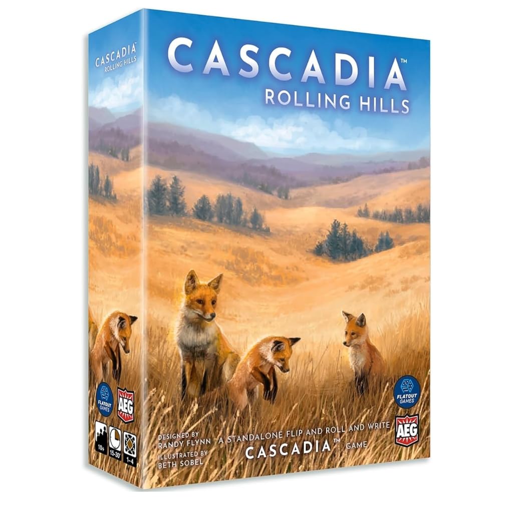AEG Cascadia Rolling Hills Roll & Write Puzzly Dice Game | 1-4 Players | Ages 10+ | 30-45 Min 1