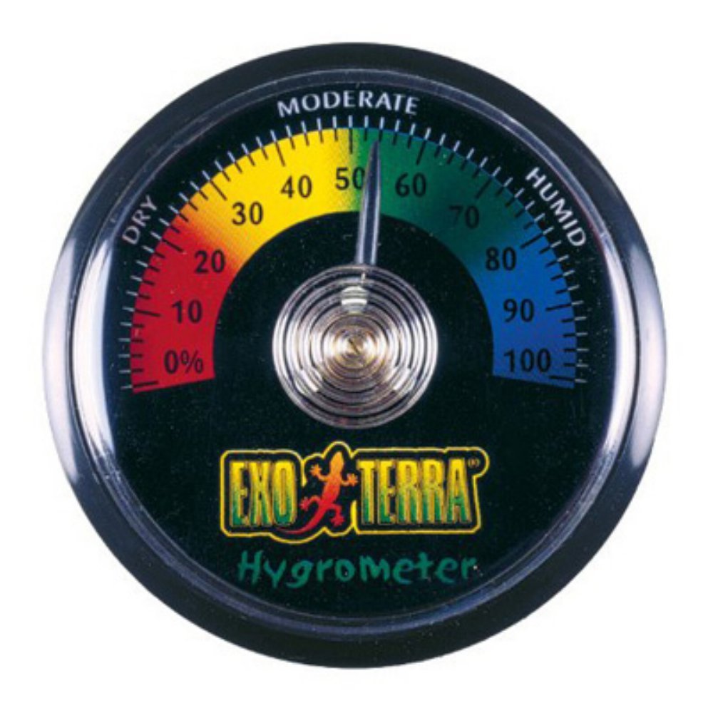 Exo Terra PT2466 Dial Hygrometer - Monitors Terrarium Humidity | Tabletop Mount | 50-70% Operating Humidity 1