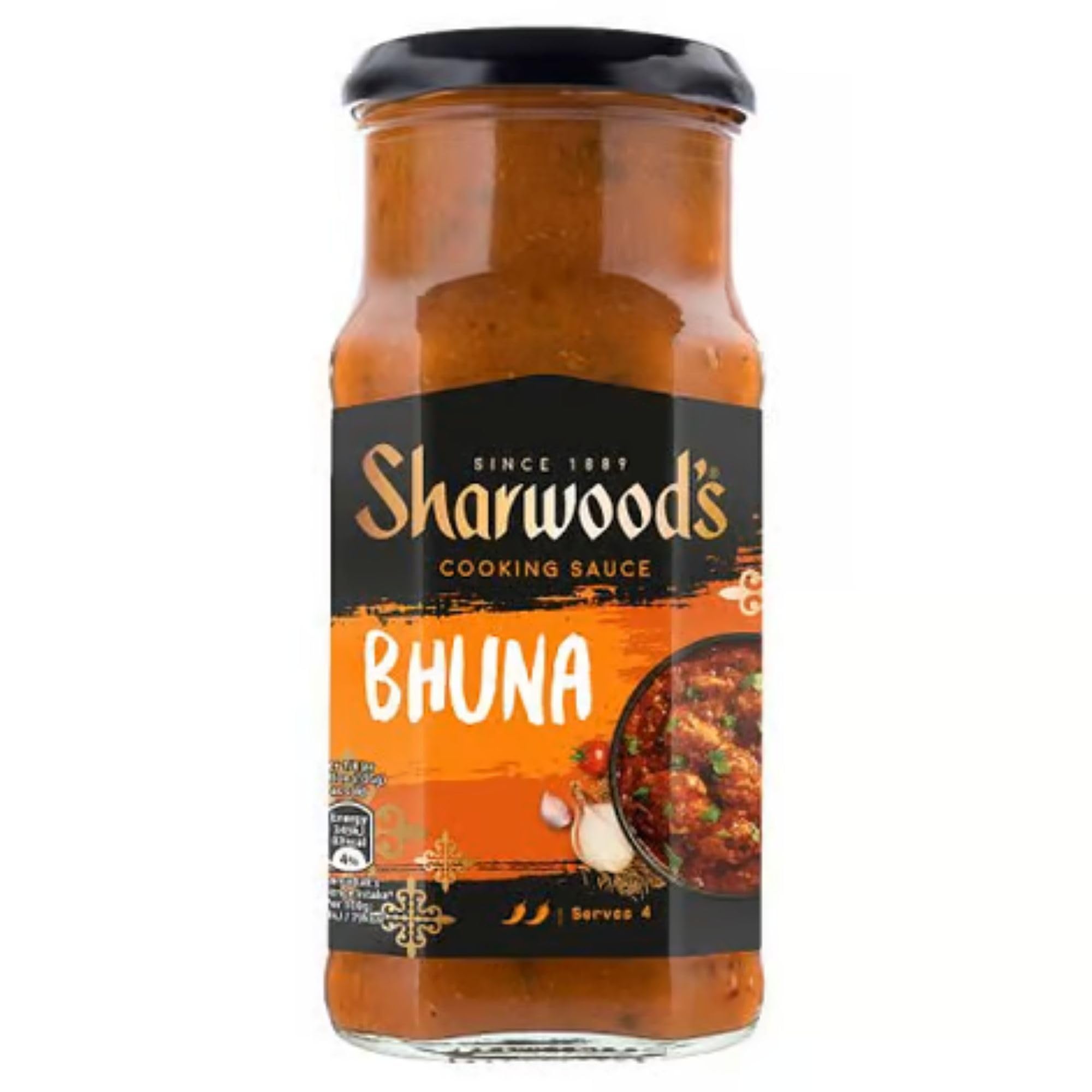 Sharwood's Bhuna Curry Sauce - Spiced Tomato & Onion with Fenugreek | 420g Jar