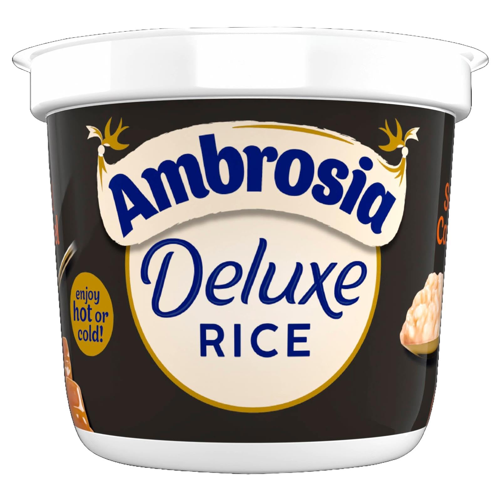 Ambrosia Deluxe Rice Pudding - Salted Caramel Flavour | Pack of 16 Pots (110g Each)