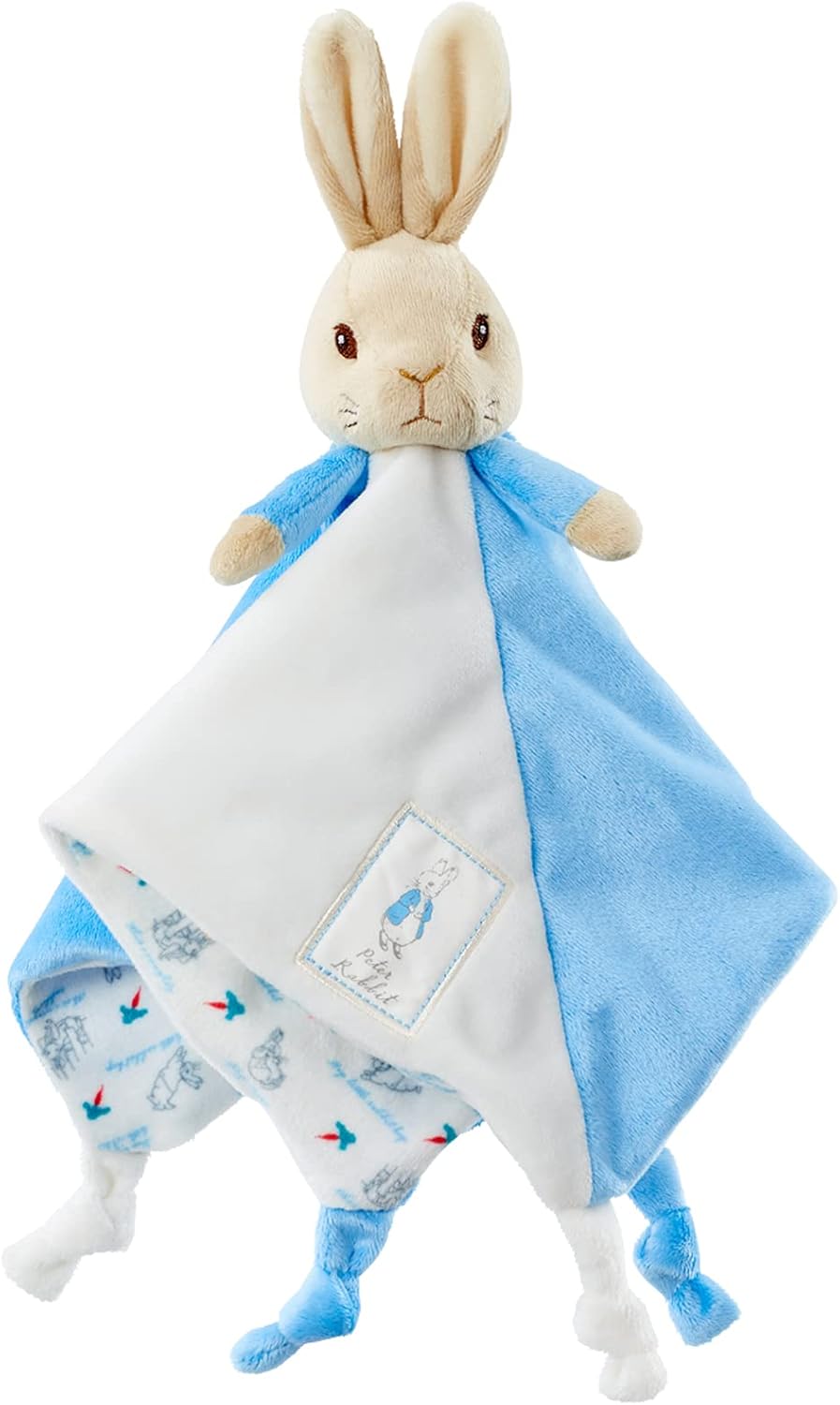 Peter Rabbit Comfort Blanket - Soft Plush Baby Toy with Knotted Corners 3