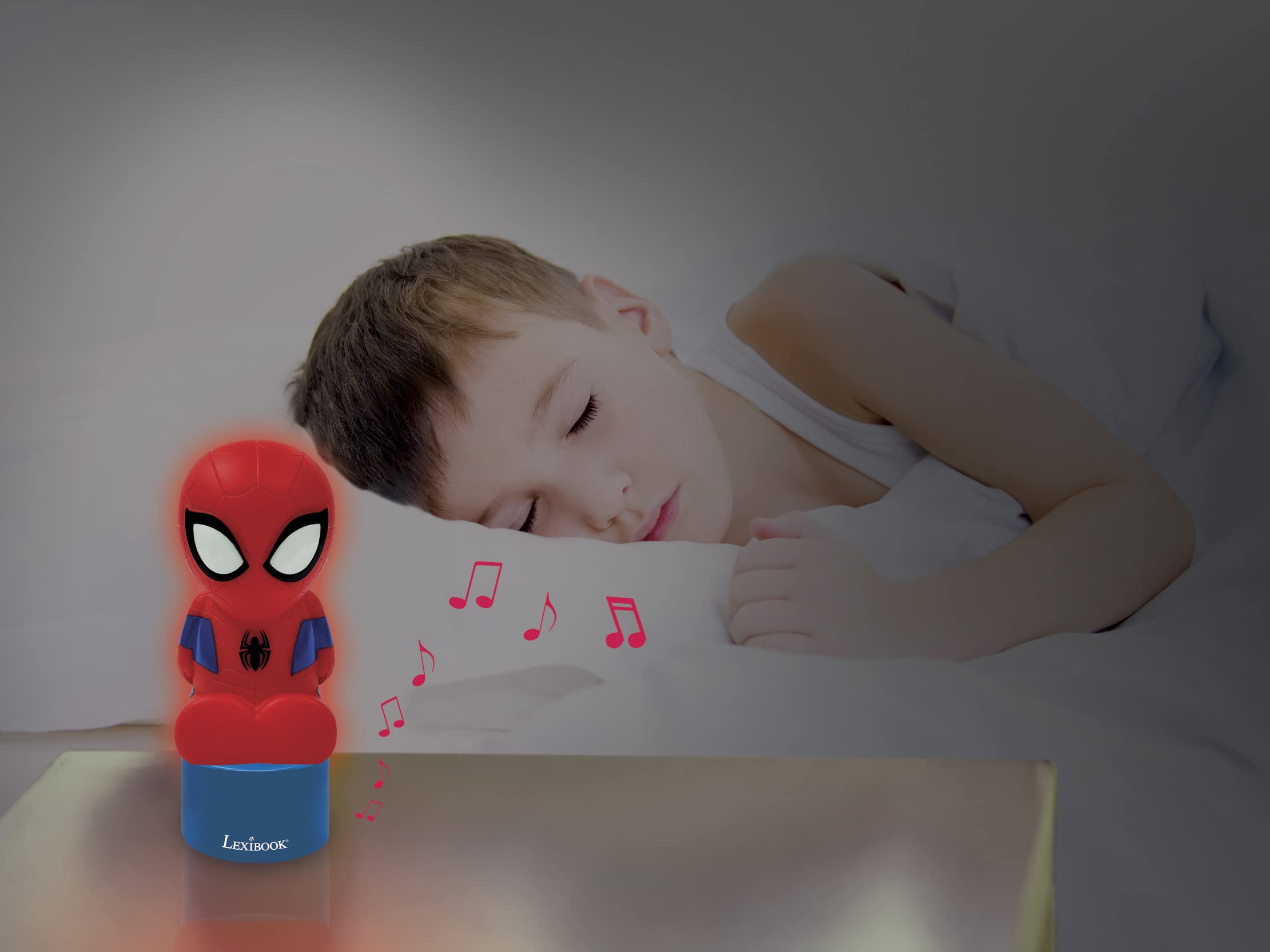 Spiderman Nightlight and Speaker with Color Change, Battery Operated, Blue/Red - NS01SP 4