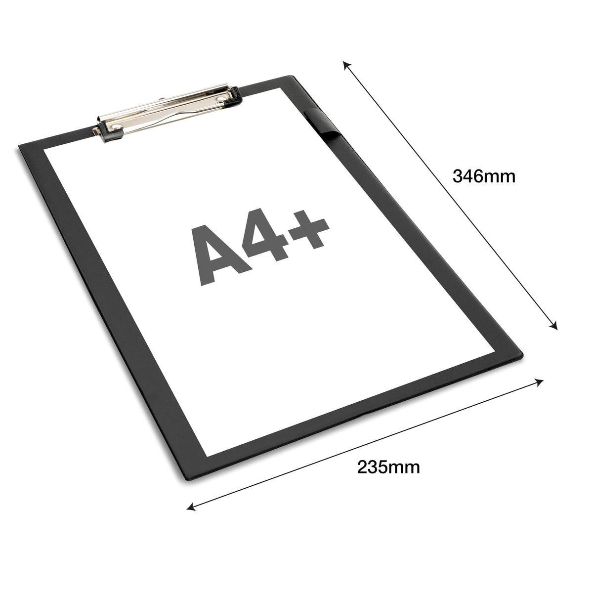 RAPESCO Standard Clipboard A4+ Black - Durable PVC Coating | Holds 100 Sheets | Retractable Hanging Hook 5