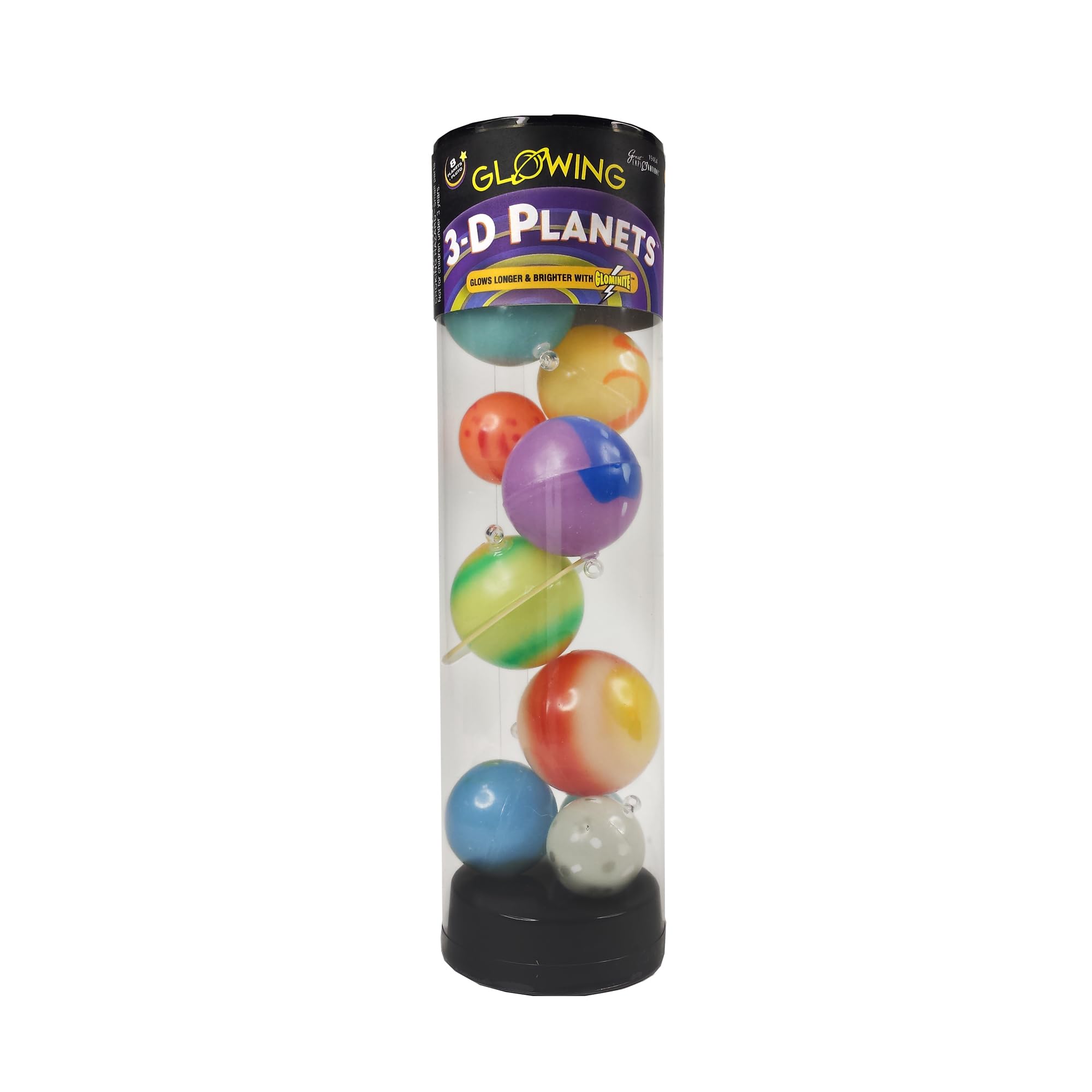 University Games 3-D Planets in a Tube Glow-in-the-Dark Science Kit | 9 Pieces | Ages 3+
