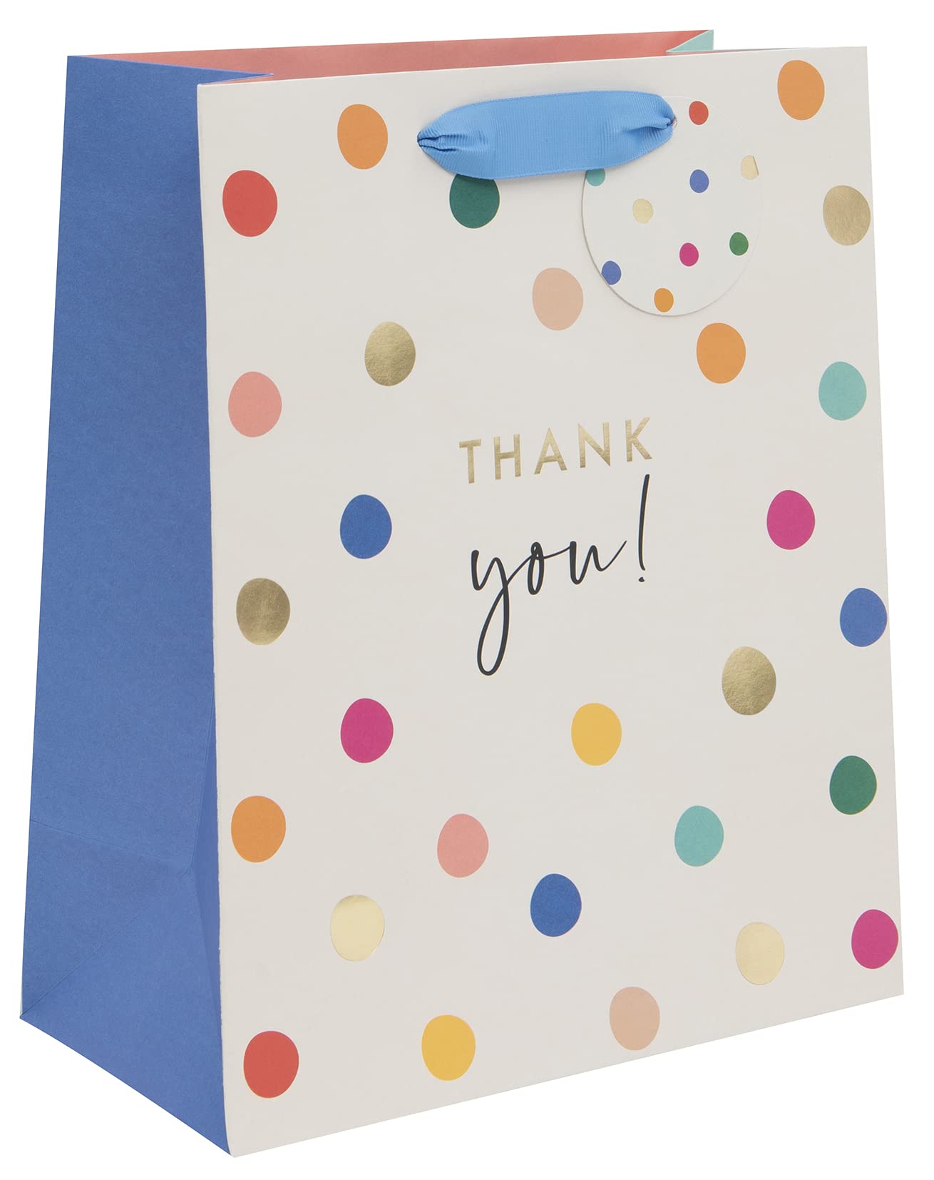 Glick Luxury Large 'Thank You' Gift Bag | 260mm x 315mm x 135mm | 210GSM Paper