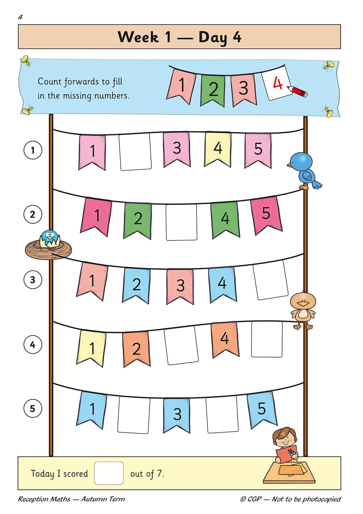 CGP Reception Maths Daily Practice Book - Autumn Term | Ages 4-6 | Paperback 5