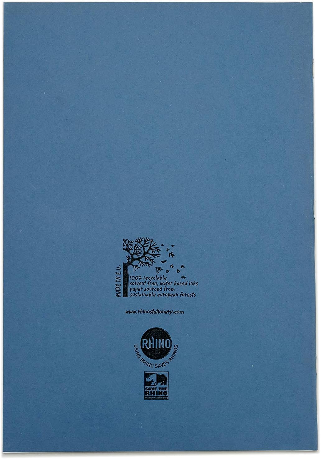 Rhino A4 Exercise Book | 64 Pages | 5mm Squared Ruling | Light Blue Cover | 10-Pack 7
