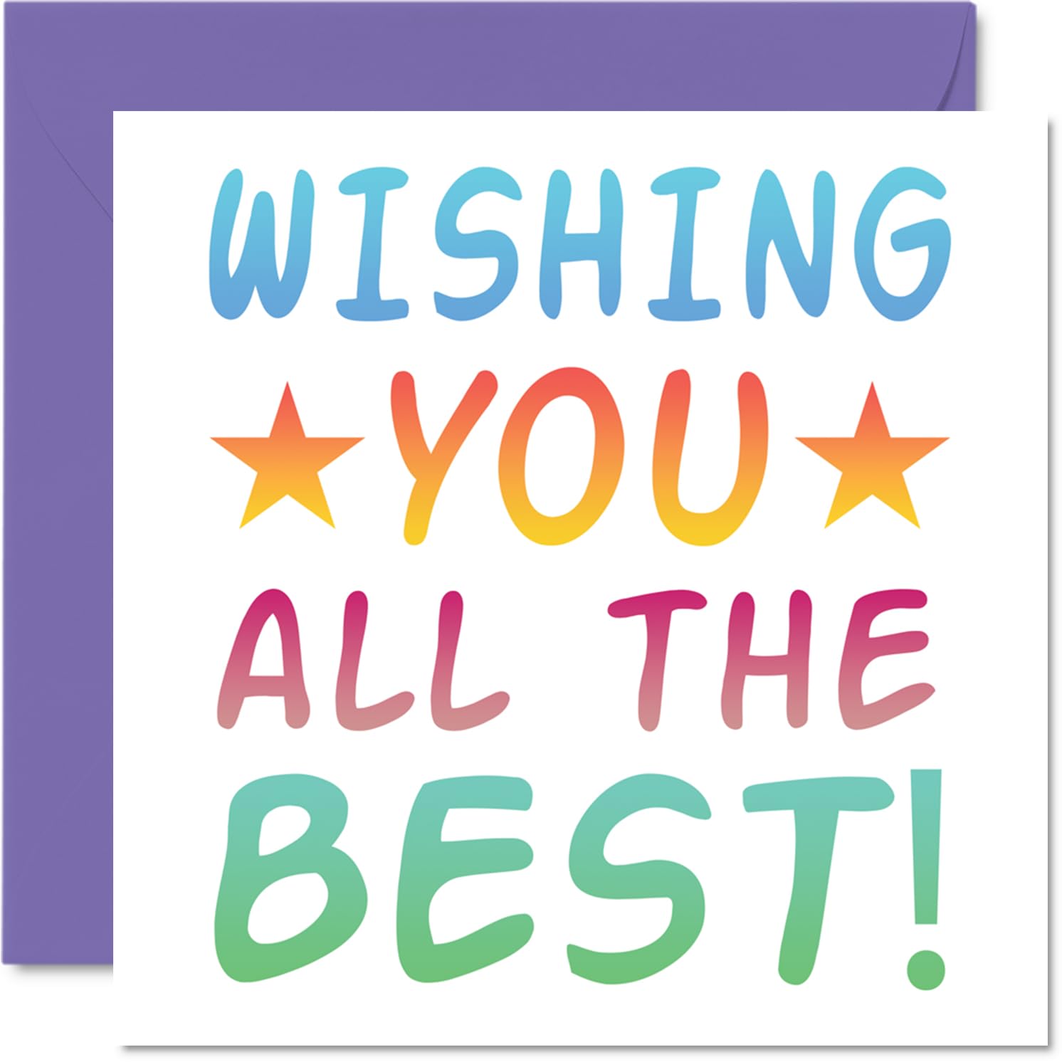 Stuff4 Wishing You All The Best Leaving Card for Colleagues | 145mm x 145mm | Blank Inside
