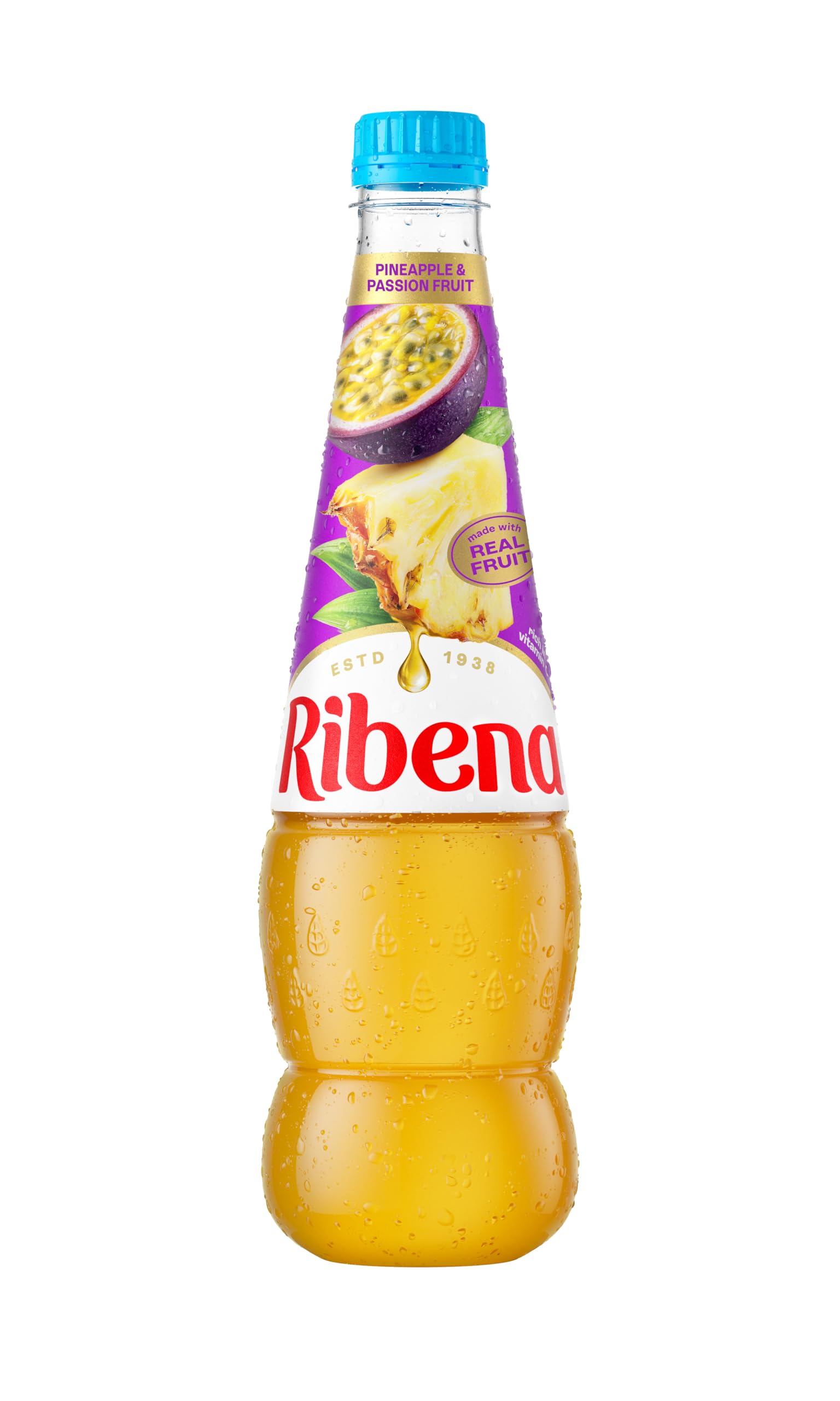 Ribena Pineapple and Passion Fruit Juice Drink No Added Sugar | 850 ml | Rich in Vitamin C 1