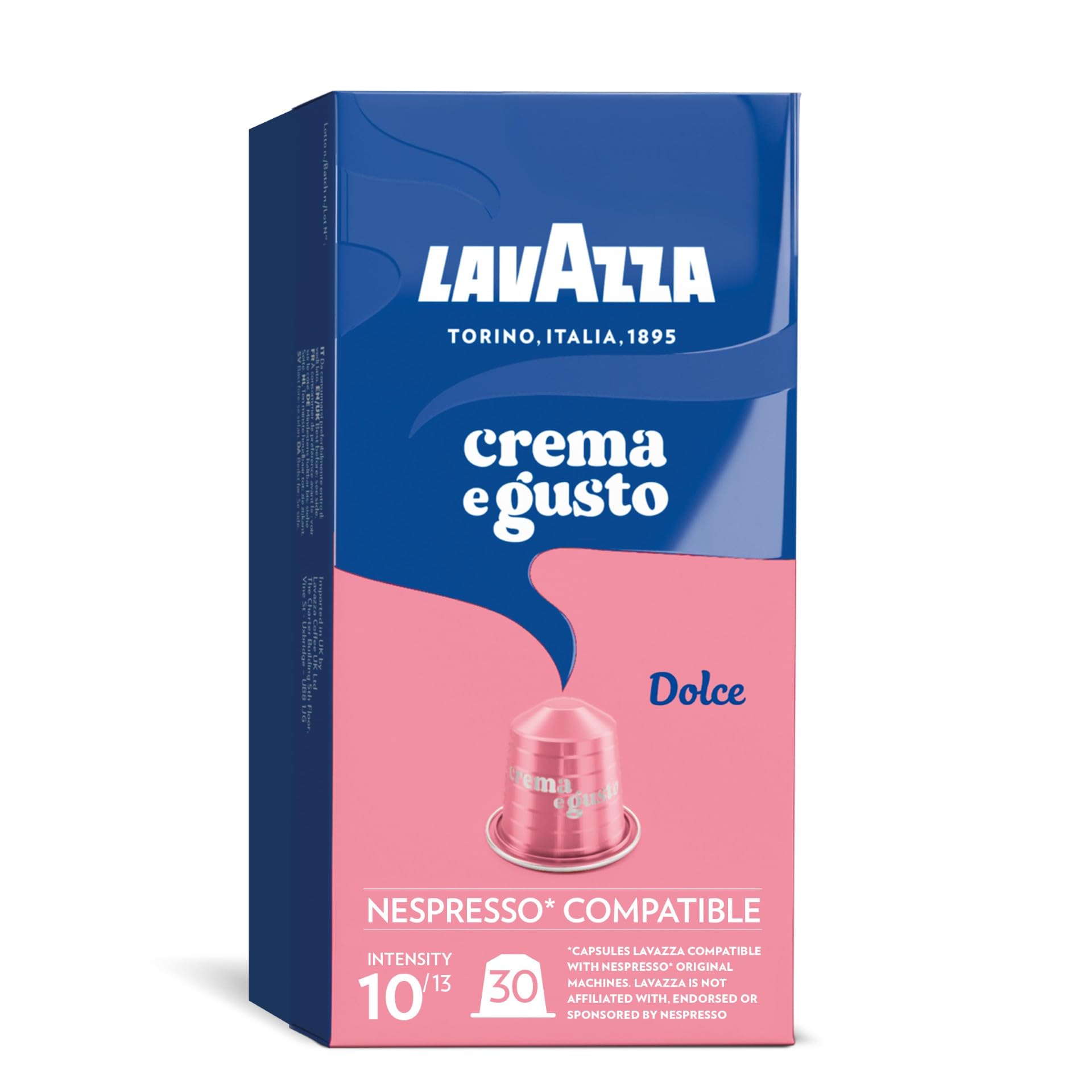 Lavazza Crema e Gusto Dolce Coffee Capsules - 30 Count Aluminium Pods | Intensity 10 1