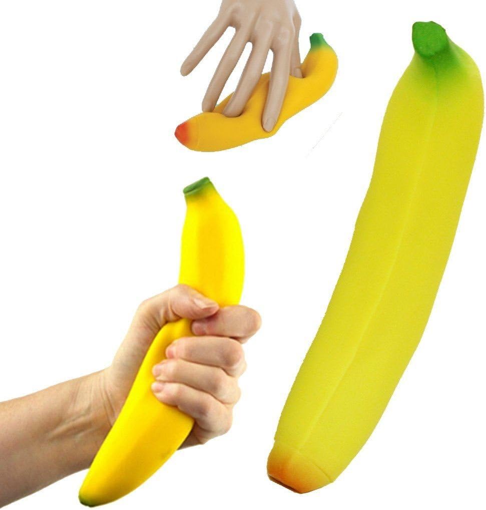 Tobar Banana Stress Toy - Squeeze & Stretch Gel Filled Sensory Toy for Kids 1