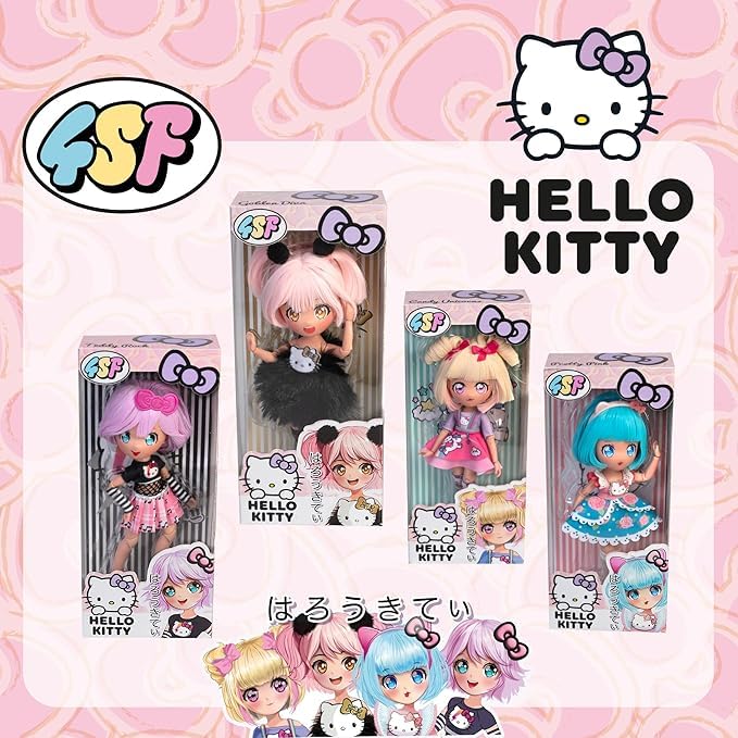Hello Kitty Manga Doll - Purple Teddy Rock Fashion Doll with Plush Bear