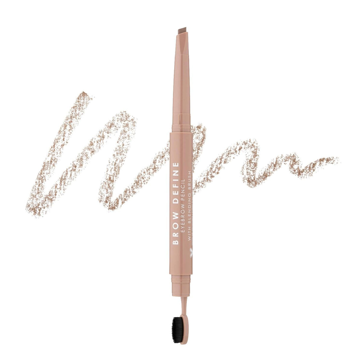 MUA Brow Define Eyebrow Pencil - Taupe | Angled Tip, Built-in Brush, Vegan & Cruelty-Free