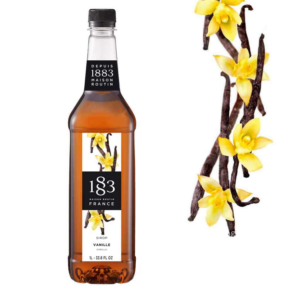 1883 MAISON ROUTIN Premium Vanilla Syrup - 1 L Bottle | Vegan, Kosher, Halal Friendly