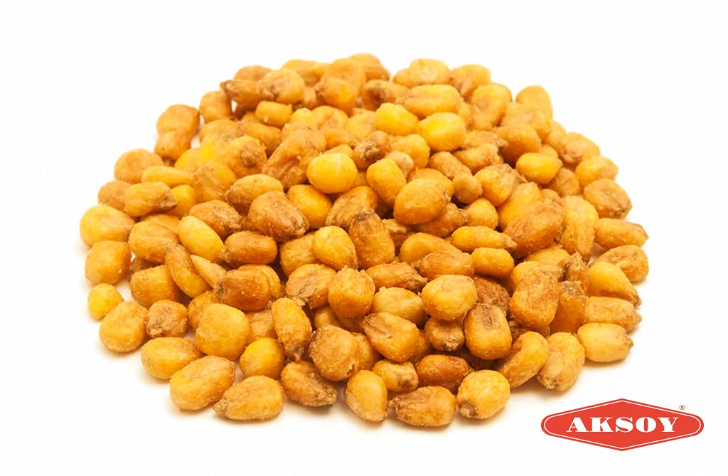 Aksoy Natural Craving Salted and Roasted Corn Nuts 500g - Original Toasted, Resealable Bag