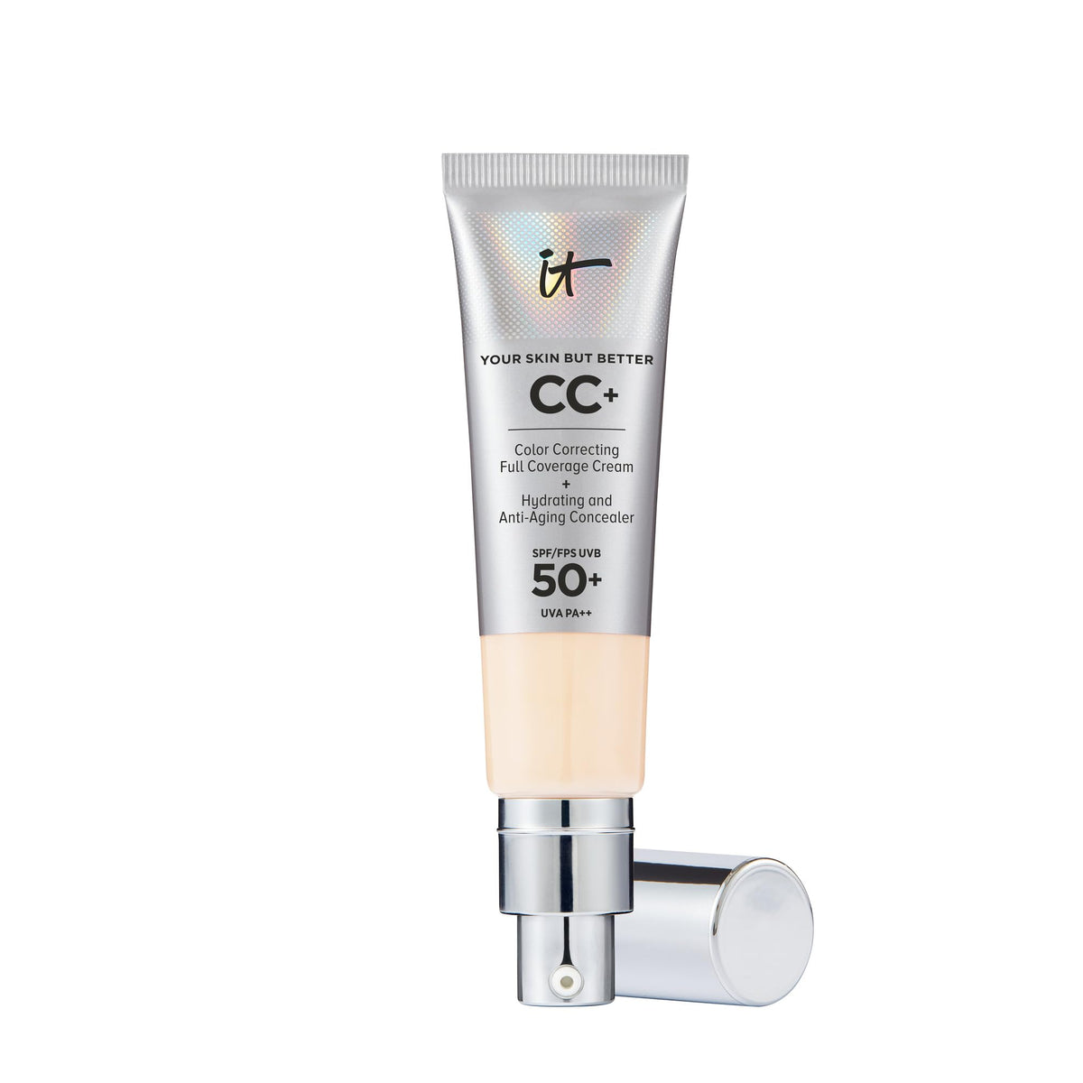 IT Cosmetics Your Skin But Better CC+ Cream Foundation - Fair Shade, SPF 50, Hyaluronic Acid, Vitamin E, 32ml