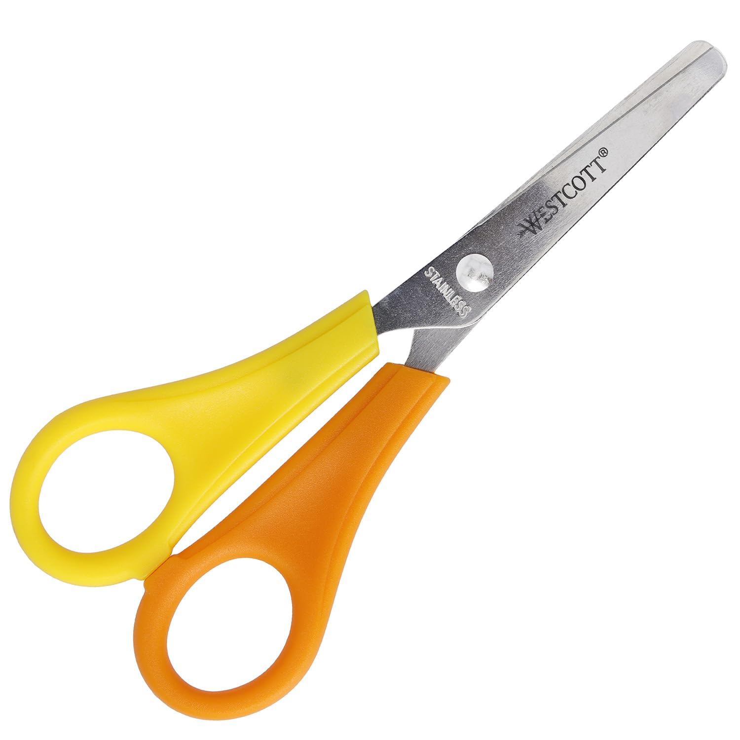 Westcott Kids Scissors E-21593 00 - Left-Handed, Blunt Tip, 13 cm (5") | Integrated Ruler