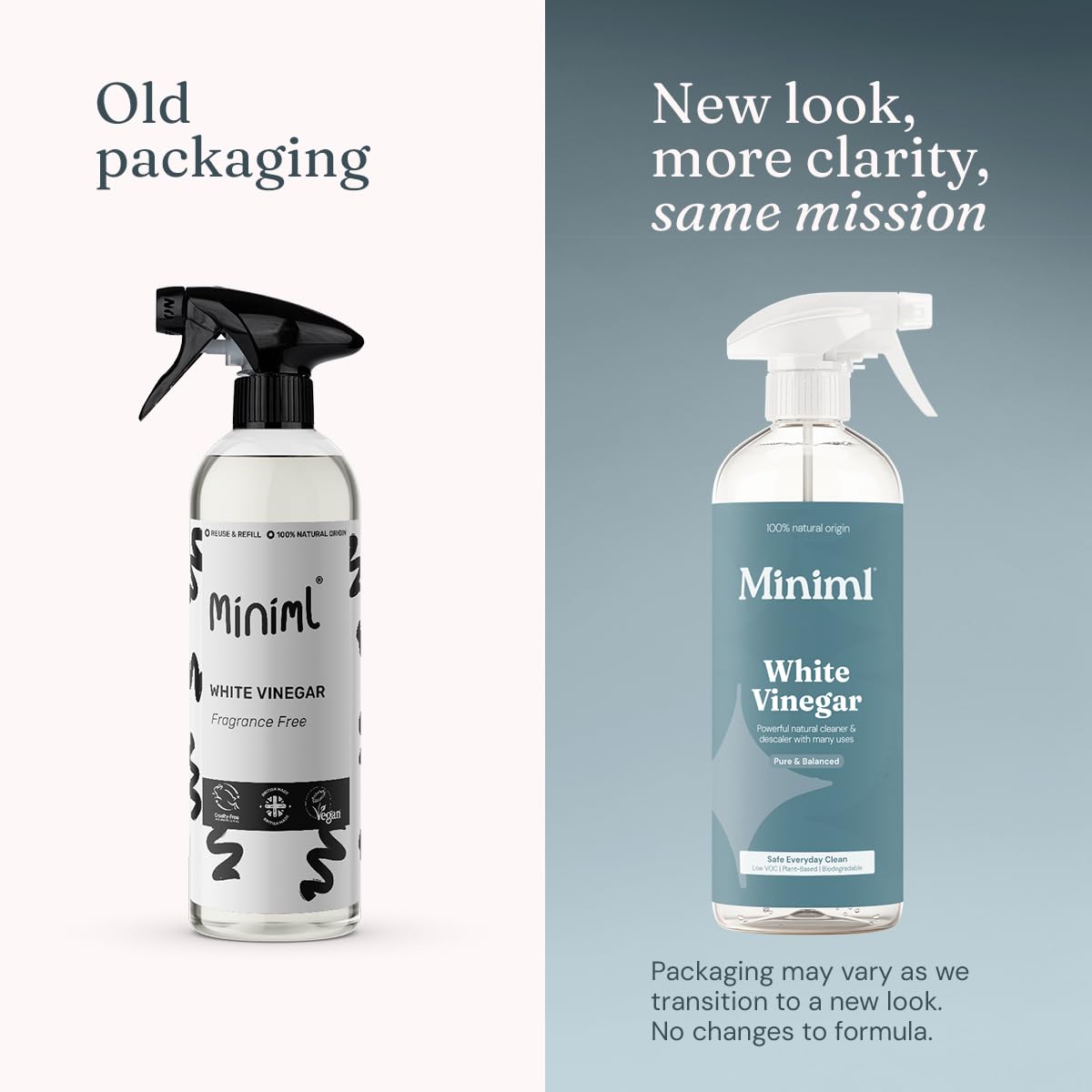 Miniml Eco White Vinegar Cleaning Unscented - All Natural Multi-Surface Cleaner | 750ml 2