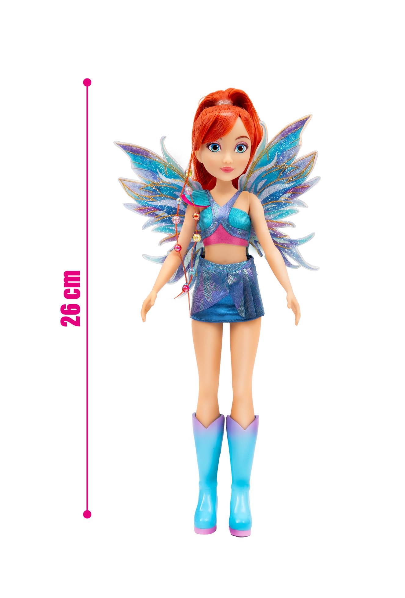 Winx Club Bloom Fairy Doll - 26 cm, Articulated Joints, Removable Glitter Wings | Ages 4+ 3