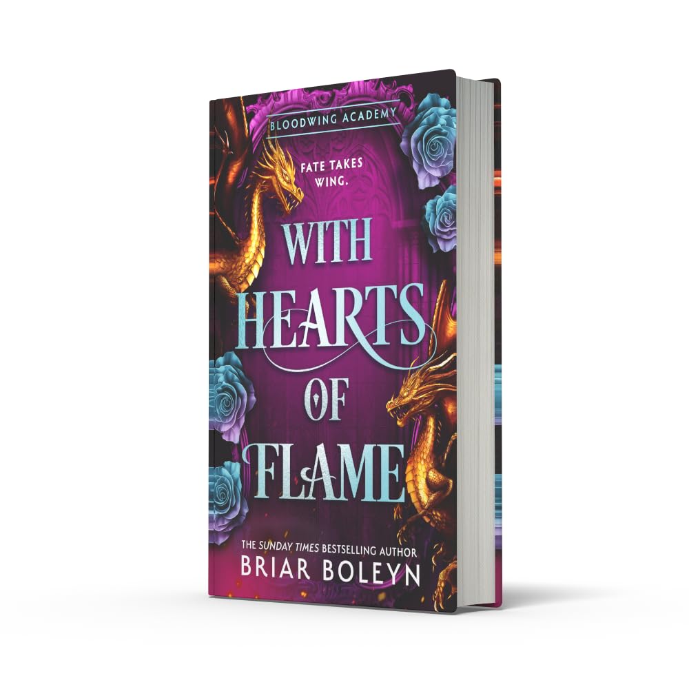 HQ Digital With Hearts of Flame - Bloodwing Academy Book 4, Dark Academia Fantasy Romance