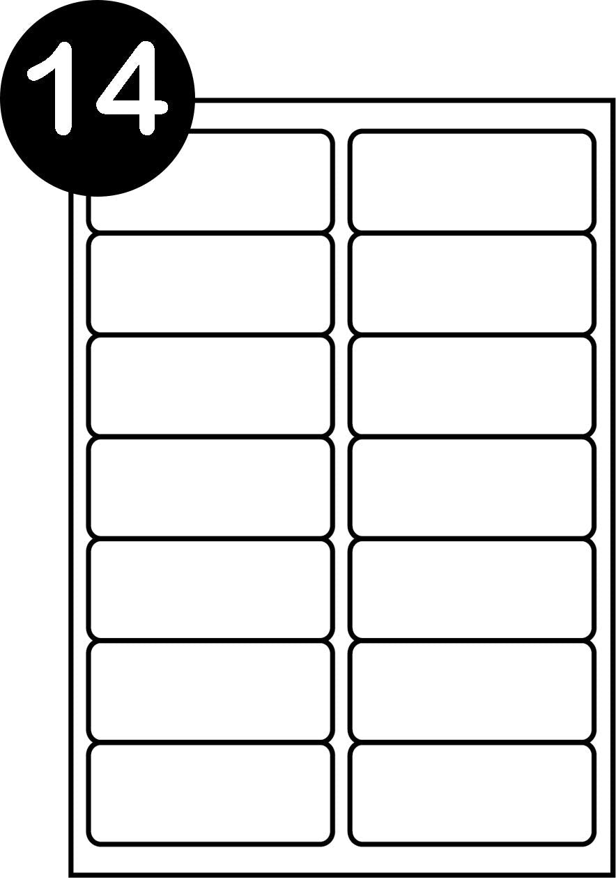 SmithPackaging A4 Self Adhesive Address Labels, 14 Labels Per Sheet, 100 Sheets, Matt White 2