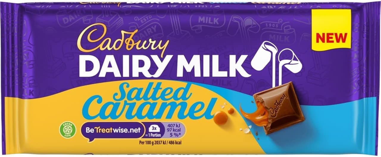 Cadbury Dairy Milk Salted Caramel Chocolate Bar with Daim Crunch, 120g 1