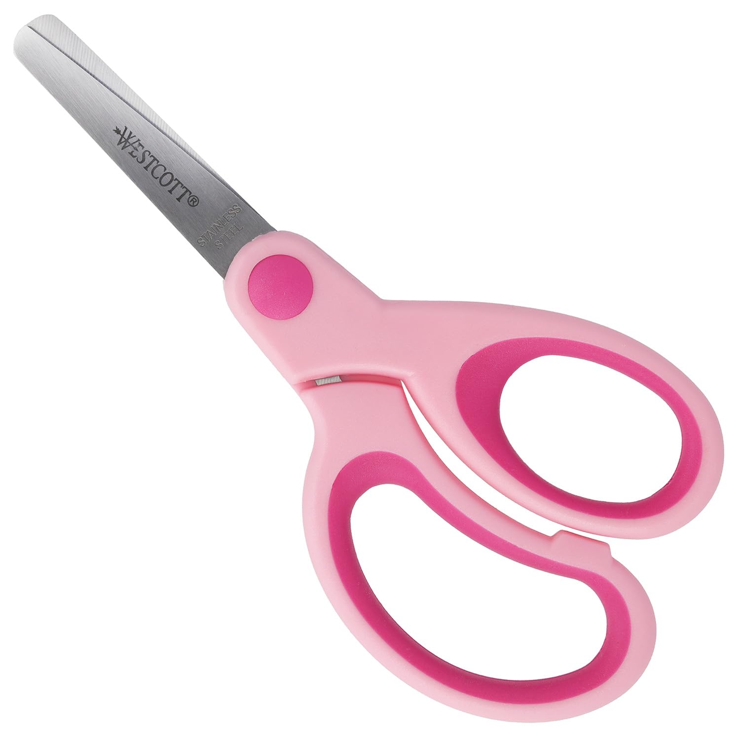 Westcott Softgrip Children's Scissors - Pink Right-Handed | 13 cm (5") | Rounded Tip for Safety