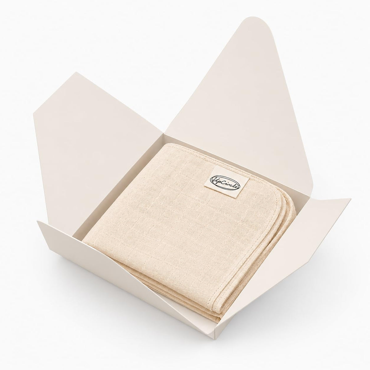 UPCIRCLE Organic Muslin Cloths - 2 Reusable Makeup Removal Cloths