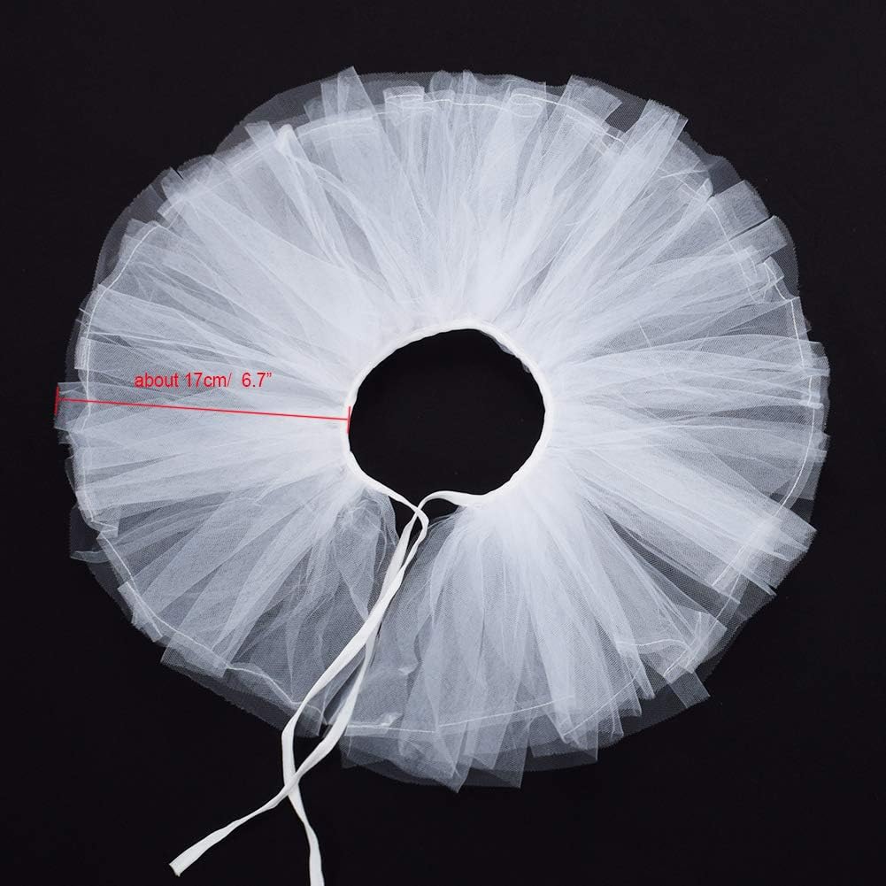 BLESSUME Clown Collar Retro Mesh Neck Ruffle Accessory - One Size 2