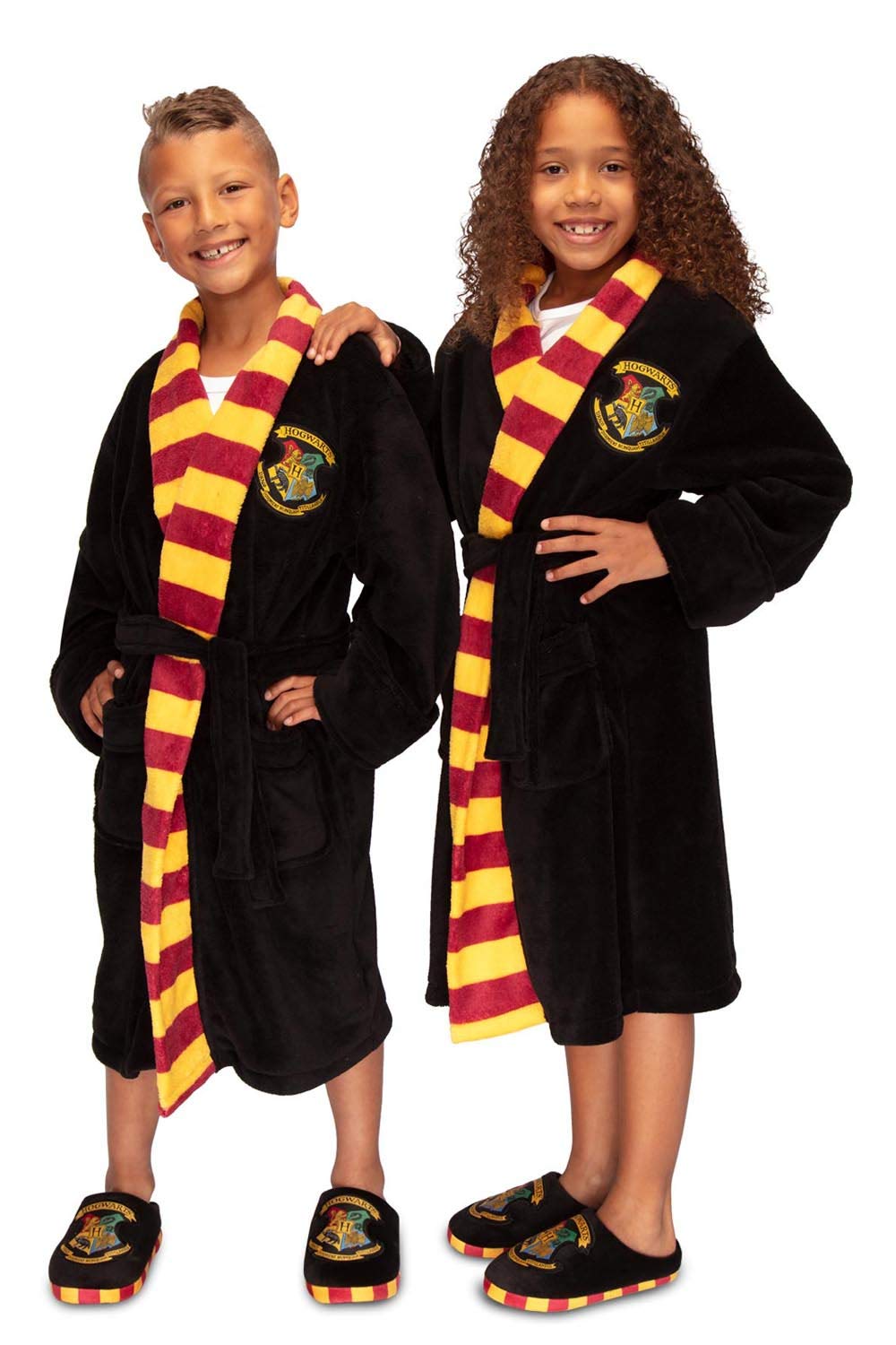 Groovy Harry Potter Hogwarts Kids Robe - Black | Polyester Flannel | Size 7-9 Years 1