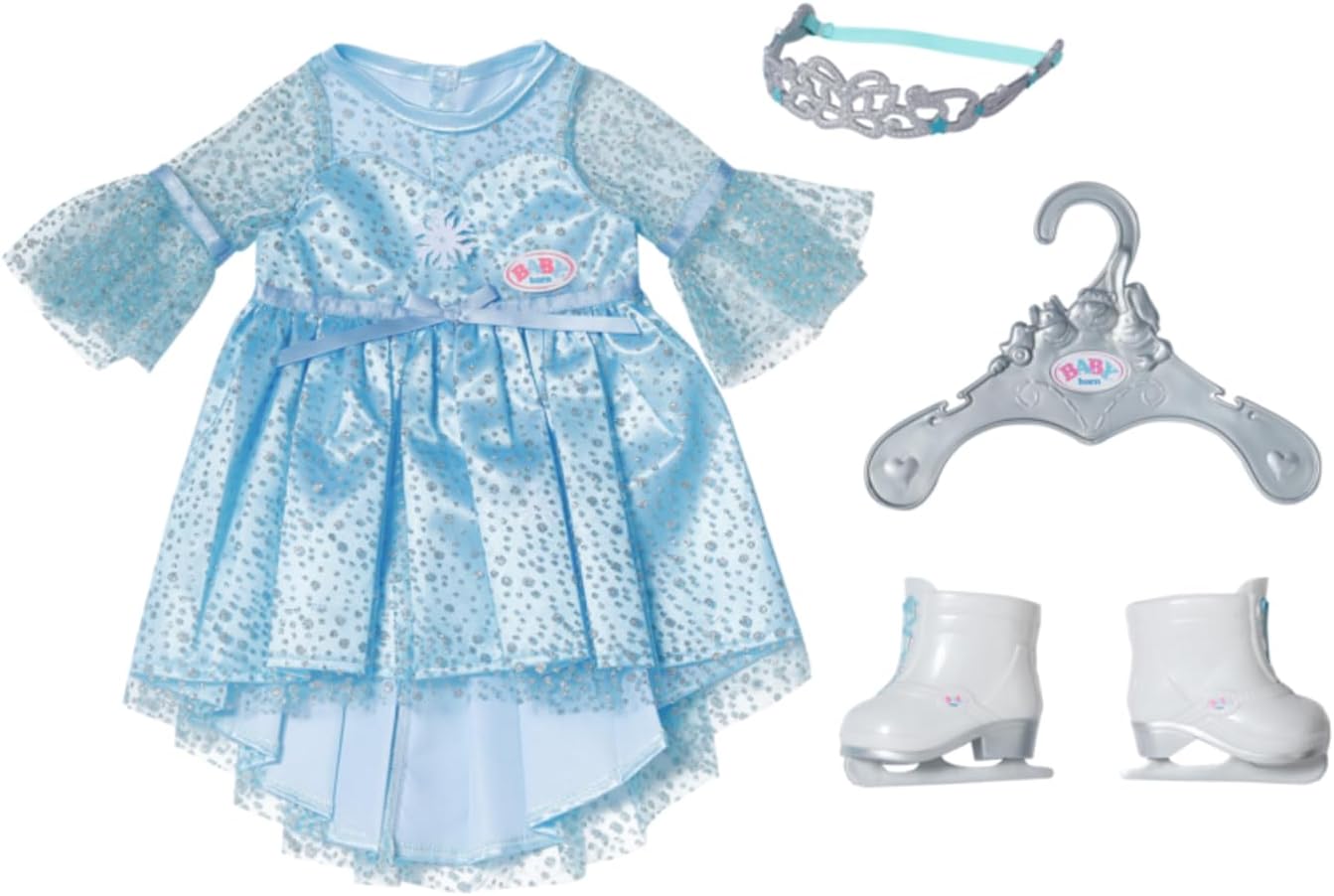 BABY born Princess on Ice 836095 - Princess Dress with Ice Skates & Tiara for Dolls 1
