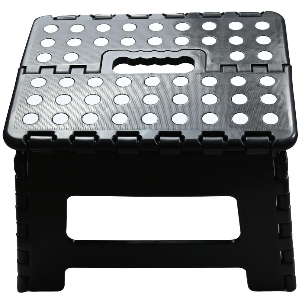 Armo Home Folding Step Stool - Compact Plastic Footstool with Carrying Handle | 150kg Capacity