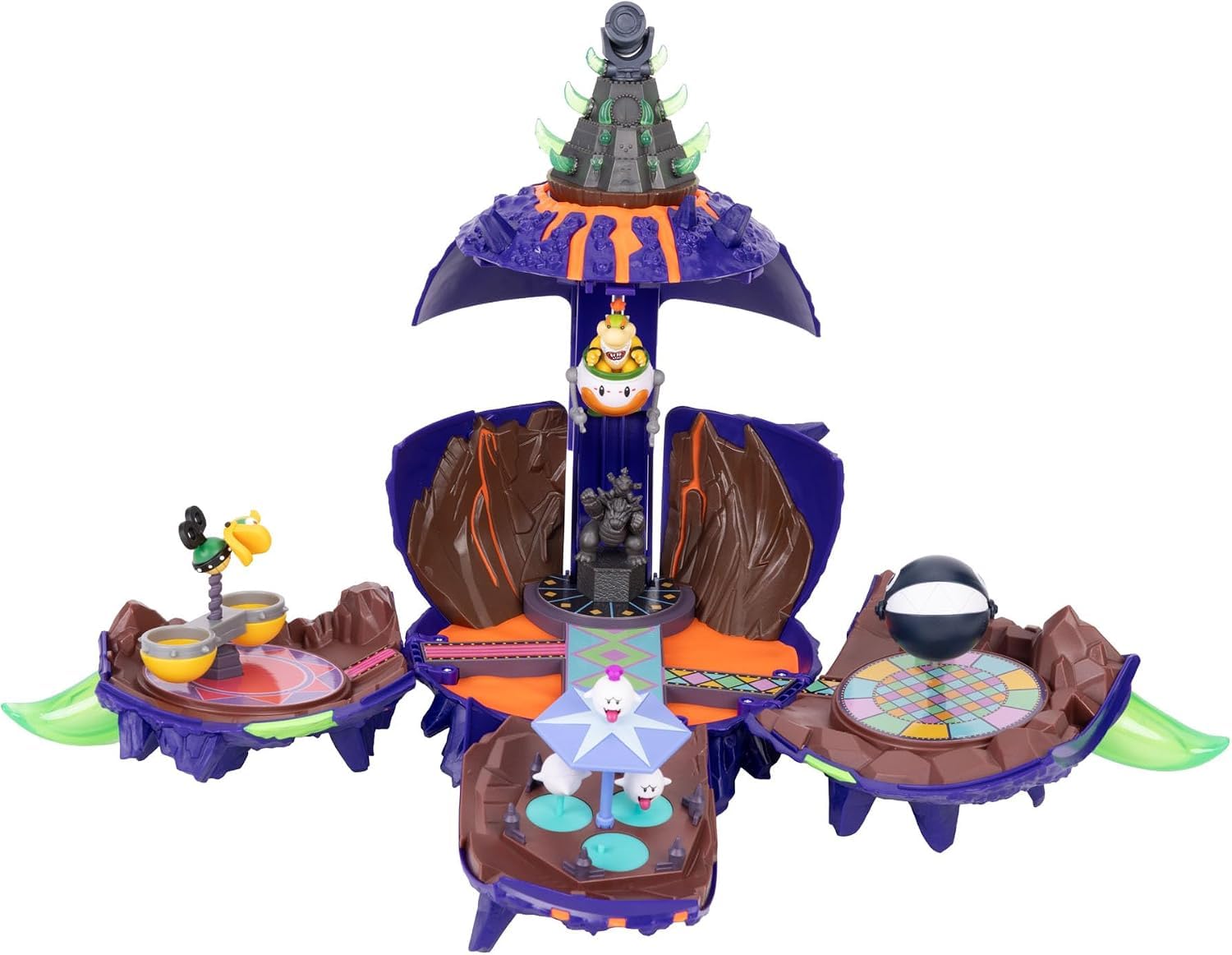 THE SUPER MARIO BROS. MOVIE Wonder Bowser Jr. Planet Playset with 1.5" Mini Figure and Clown Car | Ages 3+ | Plastic 5