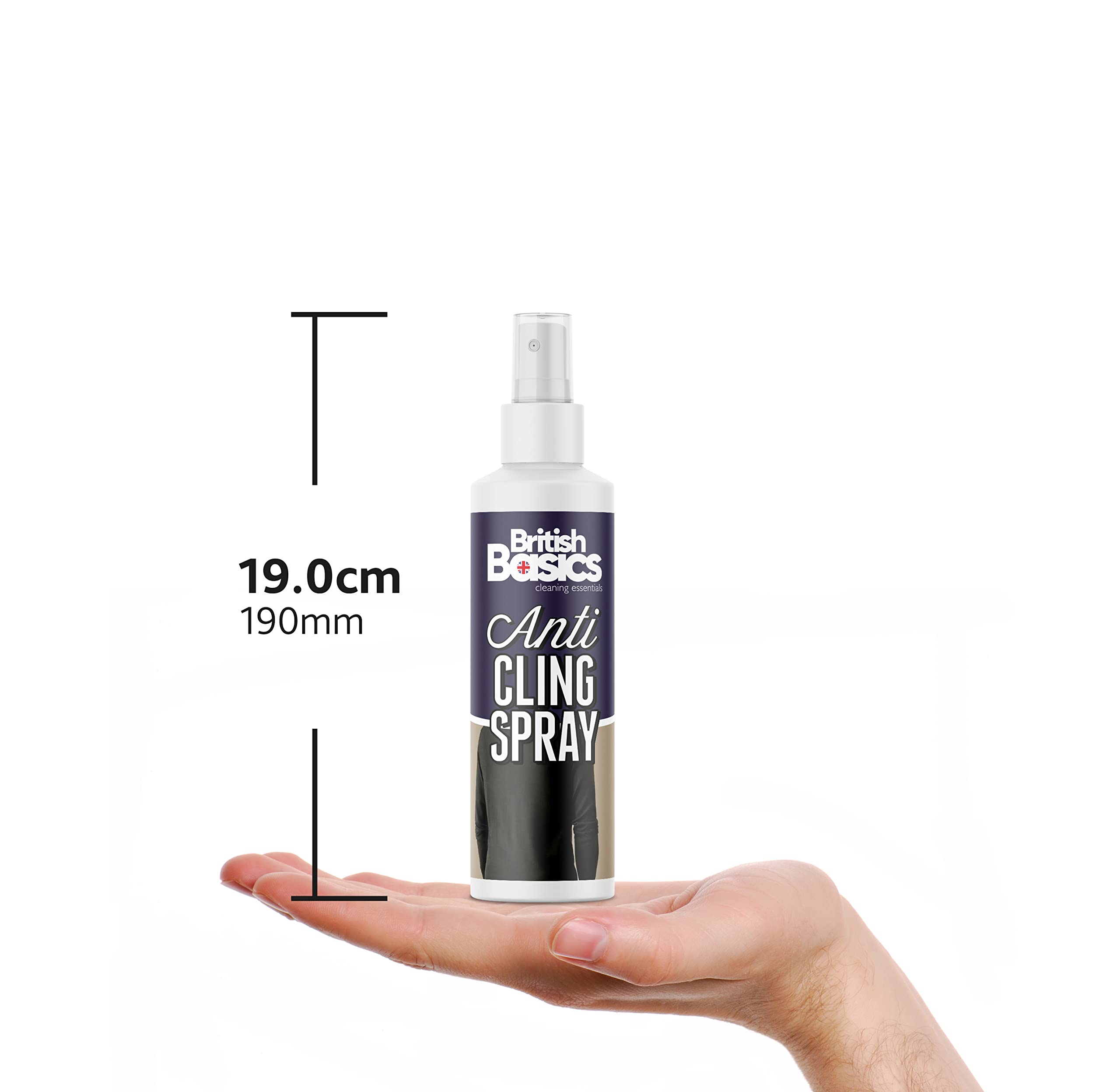 BritishBasics Anti-Cling/Static Charge Spray for Clothes & Garments | 250ml Clear Spray 2