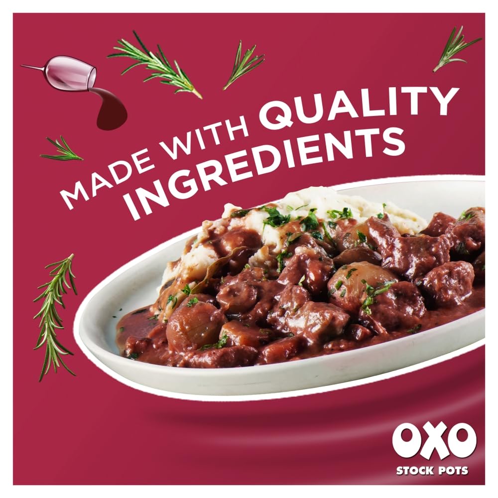 OXO Red Wine Stock Pots - Rich & Flavoursome Blend | 80g | 4 x 20g Pots 9