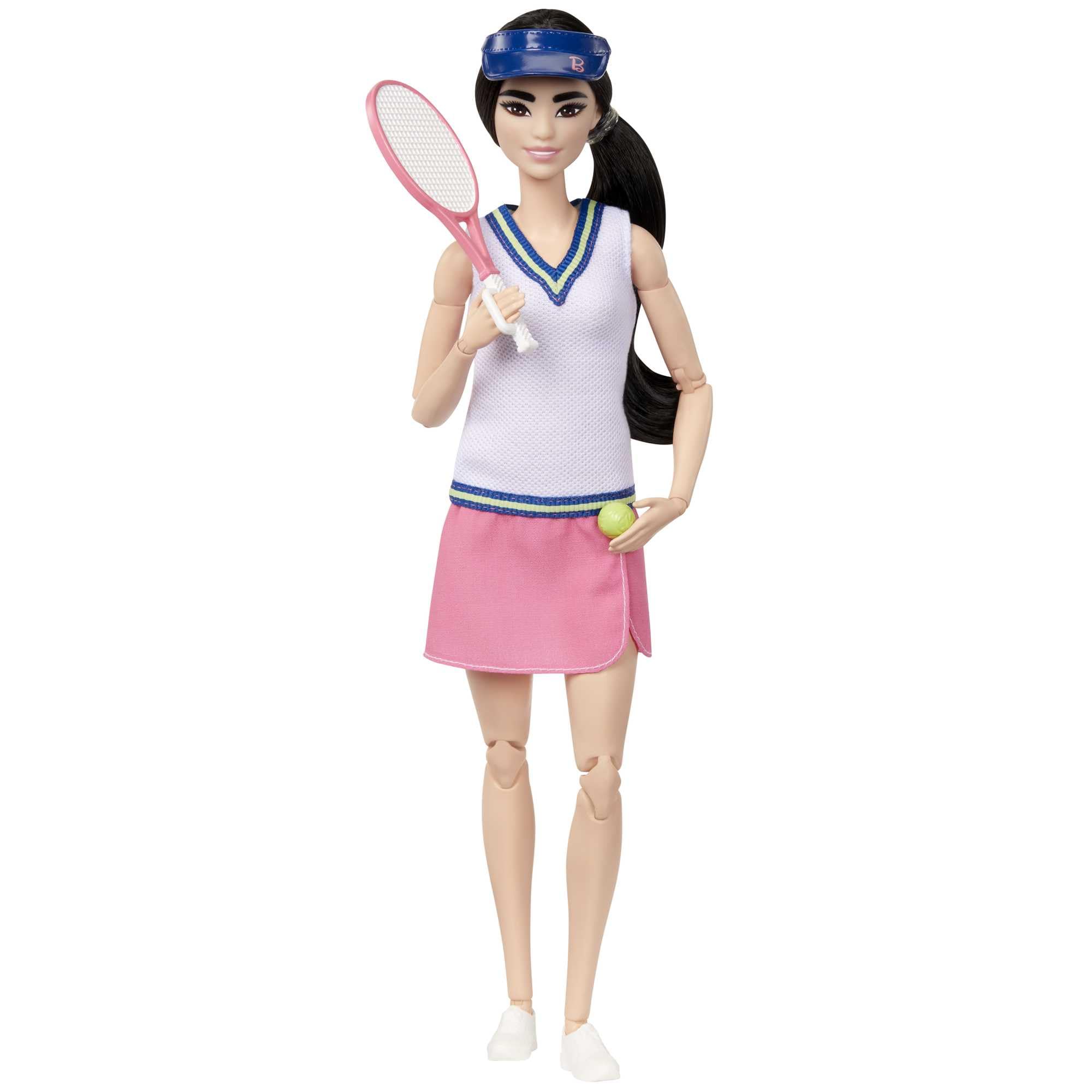 Barbie Career Tennis Player Doll - 22 Joints, Includes Racket & Ball, Ages 3+ 1