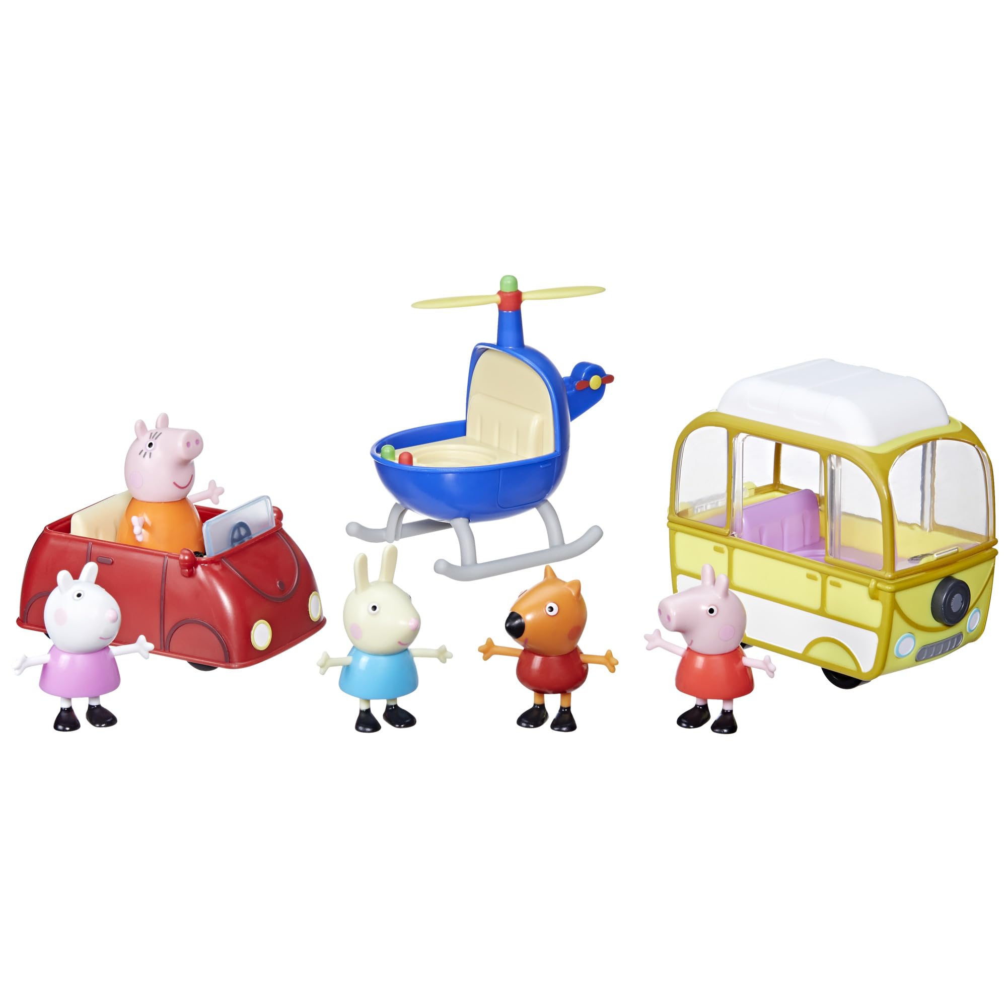 Peppa Pig Little Vehicle Set - 3 Vehicles & 5 Poseable Figures for Kids 3+ 1