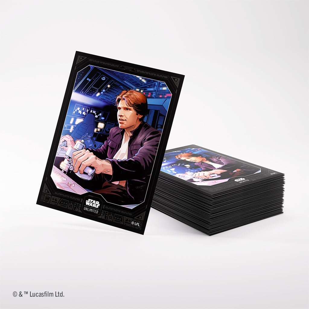 Gamegenic Star Wars: Unlimited Card Game Han Solo Art Sleeves | 66x92mm | 60 Count
